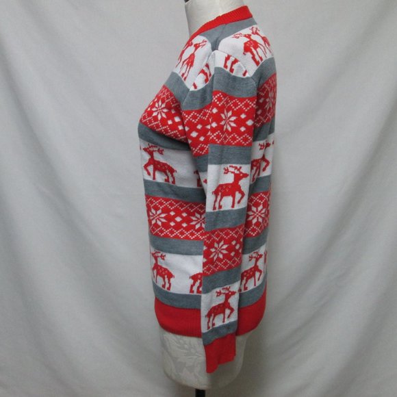 Camii Mia Boys Christmas Holiday Sweater Jumper Reindeer  Size Sz Large Lg L - Picture 4 of 8